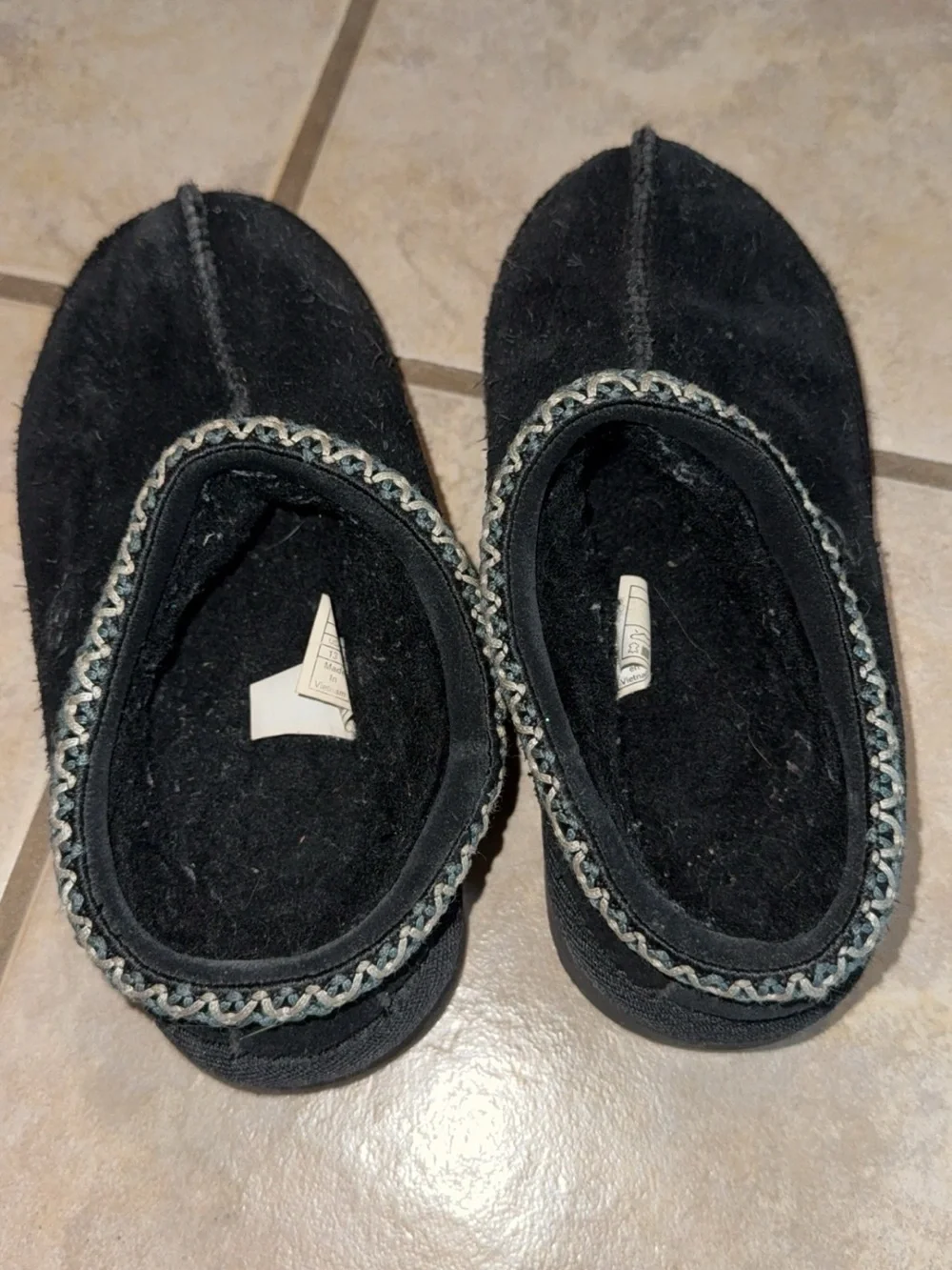 UGG Kids Black Slip-On Shoes